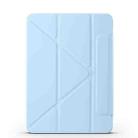 For iPad Pro 11 2022 / 2021 / 2020 Fixed Buckle Magnetic Deformation Leather Tablet Case(Ice Blue) - 2