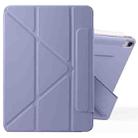 For iPad 2025 / 2022 Fixed Buckle Magnetic Deformation Leather Tablet Case(Lavender Purple) - 1