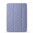 For iPad 2025 / 2022 Fixed Buckle Magnetic Deformation Leather Tablet Case(Lavender Purple) - 2