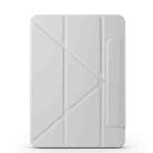 For iPad mini 6 / mini 2024 Fixed Buckle Magnetic Deformation Leather Tablet Case(Grey) - 2