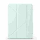 For iPad mini 6 / mini 2024 Fixed Buckle Magnetic Deformation Leather Tablet Case(Baby Green) - 2