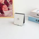 For Motorola Razr 50 / 50 Ultra 3D Camellia Plaid Fabric DIY PC Phone Case(White) - 3