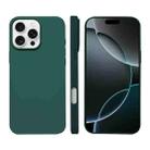 For iPhone 16 Pro Max Liquid Silicone Phone MagSafe Case(Dark Green) - 1