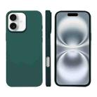 For iPhone 16 Plus Liquid Silicone Phone MagSafe Case(Dark Green) - 1