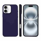 For iPhone 16 Plus Liquid Silicone Phone MagSafe Case(Dark Purple) - 1