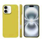 For iPhone 16 Plus Liquid Silicone Phone MagSafe Case(Yellow) - 1