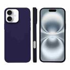 For iPhone 16 Liquid Silicone Phone MagSafe Case(Dark Purple) - 1