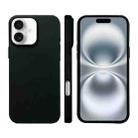 For iPhone 16 Liquid Silicone Phone MagSafe Case(Black) - 1