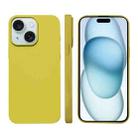 For iPhone 15 Plus Liquid Silicone Phone MagSafe Case(Yellow) - 1