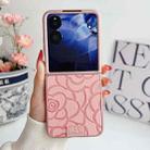 For Xiaomi Mix Flip Camellia Plaid Fabric DIY PC Phone Case(Pink) - 2