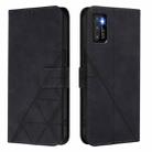 For Cubot P50 Crossbody 3D Embossed Flip Leather Phone Case(Black) - 2