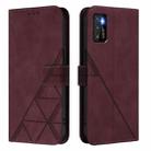 For Cubot P50 Crossbody 3D Embossed Flip Leather Phone Case(Wine Red) - 2