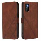 For Cubot P50 Crossbody 3D Embossed Flip Leather Phone Case(Brown) - 2