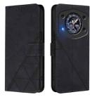 For Cubot A30 Crossbody 3D Embossed Flip Leather Phone Case(Black) - 2
