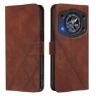 For Cubot A30 Crossbody 3D Embossed Flip Leather Phone Case(Brown) - 2