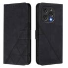 For Doogee N55 Plus Crossbody 3D Embossed Flip Leather Phone Case(Black) - 2