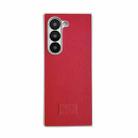 For Samsung Galaxy Z Fold4 5G Skin Fee Litchi Pattern Protective Phone Case(Red) - 1