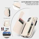 For iPhone 16 Pro Max Double Flap Zipper RFID Leather Phone Case with Short Lanyard(White) - 3