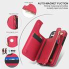 For iPhone 16 Pro Max Double Flap Zipper RFID Leather Phone Case with Short Lanyard(Red) - 3