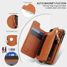 For iPhone SE 2022 / 2020 / 8 Double Flap Zipper RFID Leather Phone Case with Short Lanyard(Brown) - 3