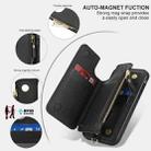 For iPhone 11 Pro Max Double Flap Zipper RFID Leather Phone Case with Short Lanyard(Black) - 3