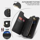 For iPhone 8 Plus / 7 Plus Double Flap Zipper RFID Leather Phone Case with Short Lanyard(Black) - 3