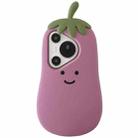 For Huawei Pura 70 Cartoon 3D Eggplant Silicone Phone Case(Purple) - 1