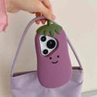 For Huawei Pura 70 Cartoon 3D Eggplant Silicone Phone Case(Purple) - 2