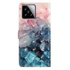 For Xiaomi 15 3D Pattern Leather Phone Case(3D Pink Blue Marble) - 3
