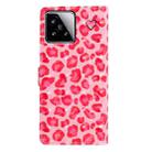 For Xiaomi 15 3D Pattern Leather Phone Case(Pink Leopard Print) - 3