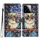 For Xiaomi 15 3D Pattern Leather Phone Case(Big-eyed owl) - 1