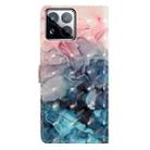 For Xiaomi 15 Pro 3D Pattern Leather Phone Case(3D Pink Blue Marble) - 3