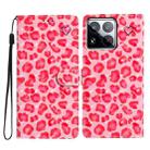 For Xiaomi 15 Pro 3D Pattern Leather Phone Case(Pink Leopard Print) - 1
