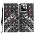 For Xiaomi 15 Pro 3D Pattern Leather Phone Case(Skull) - 1