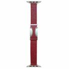 For Apple Watch 42mm / 41mm / 40mm / 38mm 14mm Magnetic Buckle Litchi Leather Watch Band(Wine Red) - 1