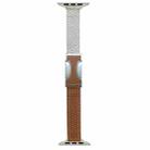 For Apple Watch 42mm / 41mm / 40mm / 38mm 14mm Magnetic Buckle Litchi Leather Watch Band(Brown Light Grey) - 1