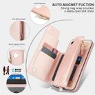 For Samsung Galaxy S24 FE 5G Double Flap Zipper RFID Leather Phone Case with Short Lanyard(Rose Gold) - 3