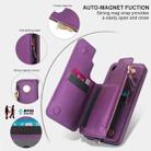 For Samsung Galaxy S24 FE 5G Double Flap Zipper RFID Leather Phone Case with Short Lanyard(Dark Purple) - 3