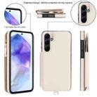 For Samsung Galaxy S24+ 5G Double Flap Zipper RFID Leather Phone Case with Short Lanyard(White) - 2