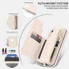 For Samsung Galaxy S24+ 5G Double Flap Zipper RFID Leather Phone Case with Short Lanyard(White) - 3