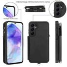 For Samsung Galaxy S24+ 5G Double Flap Zipper RFID Leather Phone Case with Short Lanyard(Black) - 2