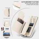 For Samsung Galaxy S23 5G Double Flap Zipper RFID Leather Phone Case with Short Lanyard(White) - 3