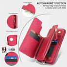 For Samsung Galaxy S23 5G Double Flap Zipper RFID Leather Phone Case with Short Lanyard(Red) - 3