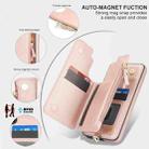 For Samsung Galaxy S23 5G Double Flap Zipper RFID Leather Phone Case with Short Lanyard(Rose Gold) - 3