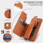 For Samsung Galaxy S23 5G Double Flap Zipper RFID Leather Phone Case with Short Lanyard(Brown) - 3