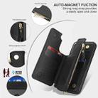 For Samsung Galaxy S22 5G Double Flap Zipper RFID Leather Phone Case with Short Lanyard(Black) - 3