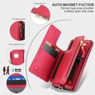 For Samsung Galaxy S20 FE Double Flap Zipper RFID Leather Phone Case with Short Lanyard(Red) - 3