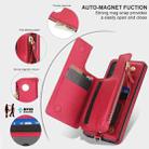 For Samsung Galaxy S20+ Double Flap Zipper RFID Leather Phone Case with Short Lanyard(Red) - 3