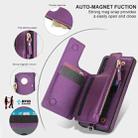 For Samsung Galaxy S20+ Double Flap Zipper RFID Leather Phone Case with Short Lanyard(Dark Purple) - 3