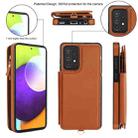 For Samsung Galaxy S20+ Double Flap Zipper RFID Leather Phone Case with Short Lanyard(Brown) - 2